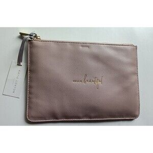 Katie Loxton Make Up Bag  "Hey Beautiful" Monogrammed Purse  Blush Pink Cosmetic